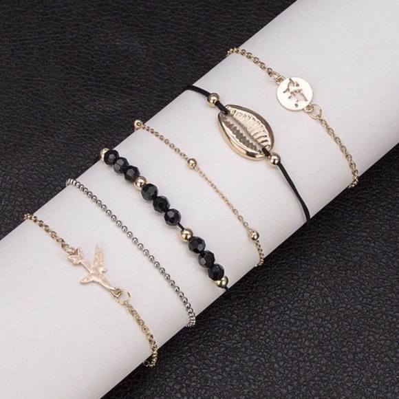 (6) PCS BOHO TRAVEL LAYERED BRACELET SET - Picture 3 of 6